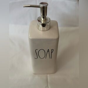 Rae Dunn Artisan SOAP Dispenser with Silver Pump